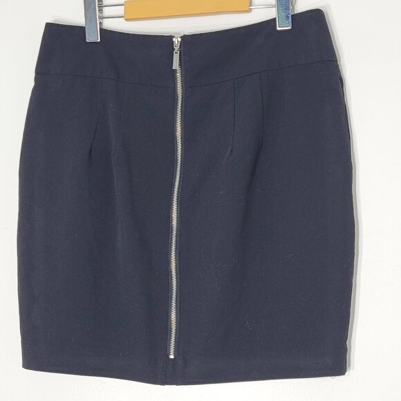 HKR Collections Women Black Back Zip Business Casual Pleated Mini Skirt Size XL - Picture 2 of 12